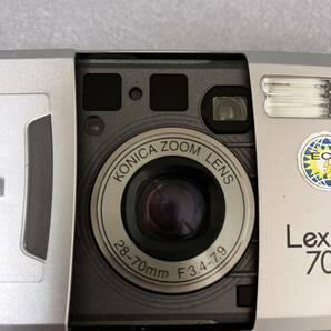 [T2574]動作 Konica カメラ Lexio 70コンパクトフィルムカメラ コニカ 全自動 オートフォーカス シルバー 28-70mm/F3.4-7.9 2.5倍ズームの画像9