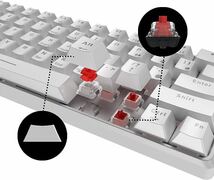 ワイヤレス メカニカルキーボード ゲーミングキーボード コンパクト 61キー_画像3