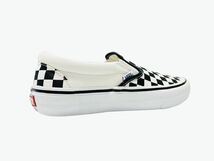 極美品!! 名作!! VANS PRO SLIPON バンズ プロ スリッポン チェッカーフラッグ 白 × 黒 us 7.5 / 25.5 ㎝_画像7