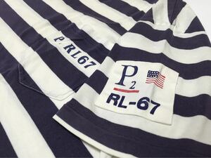  редкий редкость 92 POLO Ralph Lauren окантовка t рубашка 1992 темно-синий белый темно-синий белый внутренний стандартный na кроме size M