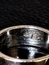 VALENTINO　ヴァレンティノ　リング　指輪　Silver925×k18コンビ　k18 シルバー925_画像5