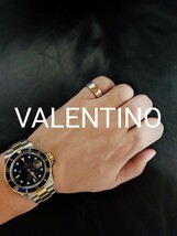 VALENTINO　ヴァレンティノ　リング　指輪　Silver925×k18コンビ　k18 シルバー925_画像1