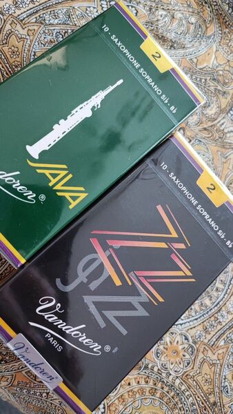 ソプラノサックスリード JAVA&ZZ 硬さ2番セット