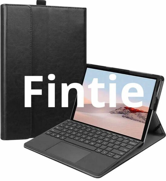 Fintie New Microsoft Surface Go 3 10インチ ペンホルダー付き 専用スタンドカバー (ブラック)