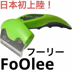 フーリー (FoOlee) ペット 抜け毛取り用 ケアブラシ L グリーン