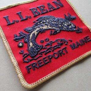 【直営店限定】L.L.Bean魚エルエルビーン刺繍ワッペン/フィッシング釣りアウトドア山登りキャンプ自然ハイキングCAMPパッチ アップリケV202の画像2