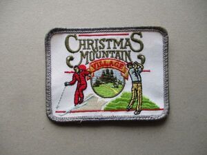 70s クリスマスマウンテン ビレッジCHRISTMAS MOUNTAIN VILLAGE リゾート ワッペン/スキーPATCHゴルフSKIビンテージvintageパッチGOLF V194