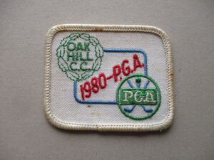 80s オークヒル カントリークラブ1980-P.G.A OAK HILL COUNTRY CLUBワッペンPGA/PATCHゴルフクラブCCビンテージvintageパッチGOLF GC V194