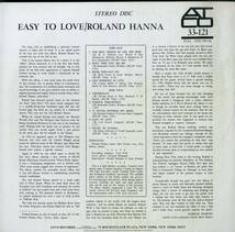 A00590642/LP/ローランド・ハナ (ROLAND HANNA)「Easy To Love (1974年・P-7560T)」_画像2