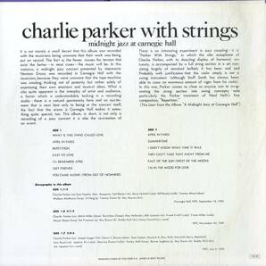 A00591624/LP/チャーリー・パーカー (CHARLIE PARKER)「Midnight Jazz At Carnegie Hall (1985年・20MJ-0017・バップ)」の画像2