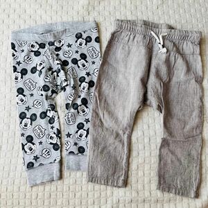 H&M 80cm ボトムス パンツ レギンス　ミッキー