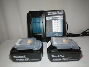 　新品未使用 Makita 国内純正品　急速充電器 DC18RF　バッテリー BL1860B　×2