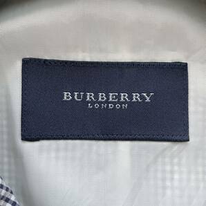 希少XLサイズ相当 バーバリーロンドン【突き抜ける清潔感】BURBERRY シアサッカーブルゾン カバーオール ジャケット グレー系 チェック柄の画像9