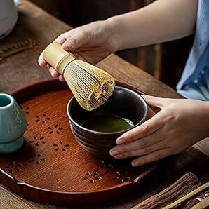 Yoseka 茶道具 百本立 茶せん 茶筌 茶筅 竹製 抹茶 粉末 泡立て器 茶道 伝統的工芸品 100本立 （百本立 1PCS）の画像5