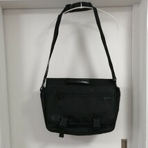 中古★メンズ ZIP+b ビジネス ショルダーバッグ★ 斜め掛け ナイロン ブラック★ポケットいっぱい 2way_画像2