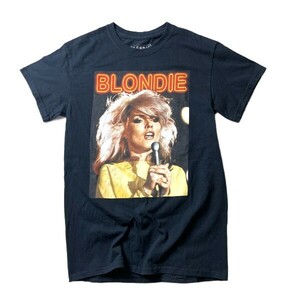 ニューウェイブ! 10s BLONDIE ブロンディ 2018 オフィシャル フォトプリント バンド 半袖 Tシャツ ブラック 黒 S メンズ 古着 希少