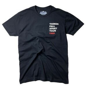 ヒップホップ! 90s USA製 THE ROOTS ザ・ルーツ THINGS FALL APART TOUR 1999 ロゴ プリント バンド Tシャツ ブラック 黒 S メンズ 古着