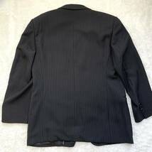 【1円スタート】アルマーニコレツォーニ　ARMANI　テーラードジャケット 　シングル　２B　ストライプ　ブラック　大きいサイズ　３XL　54_画像7