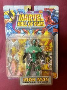 '96 TOYBIZ[ MARVEL HALL OF FAME]IRON MAN SAMURAI ARMOR action фигурка Ironman блистер царапина есть 