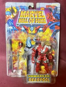 '97 TOYBIZ[MARVEL HALL OF FAME]UNMASKED DEADPOOL action figure dead pool Anne mask 