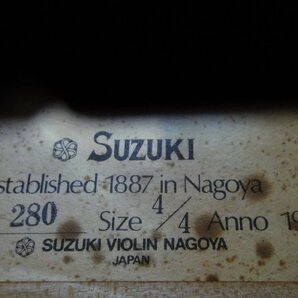 【中古】SUZUKI VIOLIN NAGOYA 鈴木バイオリン NO.280 Size 4/4 JUNK ジャンク 現状渡しの画像10