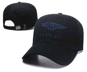 新品!BENTLEY 帽子 スポーツ コットンツイル刺繍ロゴ ゴルフ 野球帽 ブラック #8