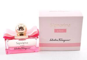 未使用 50ml FERRAGAMO フェラガモ Signorina in flore Eau de Toilette シニョリーナ イン フィオーレ オードトワレ 香水 箱付き C0314006