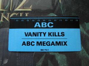 美品放出！ステッカー付！ABC / Vanity Kills (U.S.A. Remix) 5:43 / ABC Megamix 8:53 / Mercury 884-714-1 /1986 /５点以上送料無料