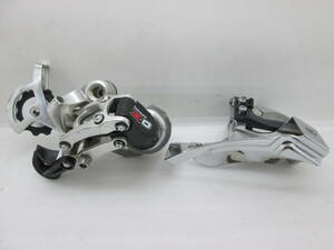 ◆◇中古 SRAM スラム X-0＋SHIMANO シマノ XT FD-M760 3×9速 前後ディレイラーセッ ト！◇◆