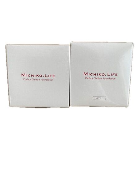 MICHIKO.LIFE エクロール パーフェクトシフォンファンデーション 本体&レフィル 各1個