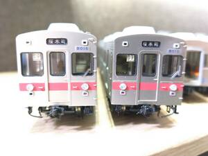 HO.... atelier Tokyo express electro- iron Tokyu 8000 series 8015F red obi higashi width line Sakura tree block line .8 both 