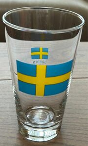 スウェーデン国旗モチーフ　シュガーランド　グラス　コップ