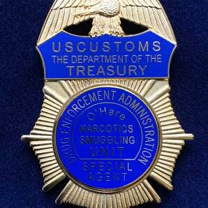 USCS/DEA O'Hare空港麻薬密輸ユニット 特別捜査官 バッジ レプリカの画像1