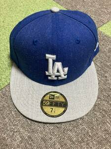 【NEW ERA】（ニューエラ）LA Dodgers Heather Action MLB 59FIFTY Fitted Hat - 2TONE 7-1/4【未使用】【送料無料】