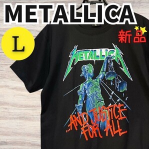 ★1円スタート★新品未使用★メタリカMETALLICAバンドTシャツLサイズロックバンド ロックTシャツ アメリカ 古着 コットン ブラック 黒 2260の画像1