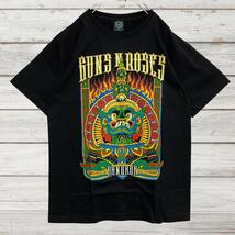 ★新品未使用★ガンズ・アンド・ローゼズ Guns N' Roses バンドTシャツ 半袖 ロックTシャツ コットン プリント ブラック 黒 Lサイズ 2355_画像2