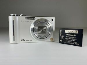 A10-337-0417-099　【動作確認済】Panasonic　LUMIX　デジタルカメラ　DMC-ZX1　ホワイト　バッテリー付　1スタ