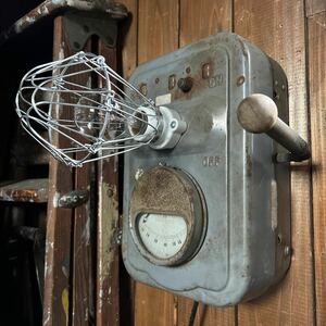 (849) prompt decision! postage included! electric switch remake lamp in dust real industry series factory garage Vintage antique lighting light 