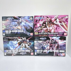 K-7■１円〜未組立品 HG フリーダムガンダム/ジャスティスガンダム/エールストライクガンダム/ストライクルージュ　4点まとめセット