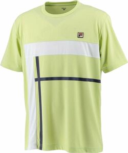 FILA フィラ テニスウェア テニスシャツ 半袖ロゴTシャツ ゲームシャツ VM5601 イエロー(黄色) メンズM 新品