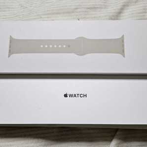  Apple Watch series 9 45mm シルバーステンレス スターライトスポーツバンド MRQM3J/A 中古美品の画像9