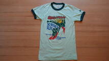 8.USA製　黄緑　80年代ビンテージ ナイキ　SCANDRA RUN　 NIKEプリント 半袖 Tシャツ アメリカ製 オリジナル_画像1