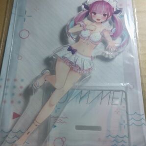 【中古品】湊あくあ 3Dアクリルスタンド シャイニーウェーブver. 「バーチャルYouTuber ホロライブ」