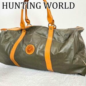 美品HUNTING WORLD ハンティングワールドハンドバッグトートバッグ緑