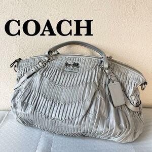 レアCOACH コーチセミショルダーバッグトートバッグ白ホワイト