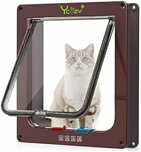 Ycozy pet door external dimensions 25×23.5cm cat . entering . for small dog door cat door 4-way switch lock cat door interior 