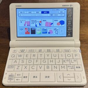 CASIO 電子辞書 EX-word XD-SX4800 ホワイト 高校生モデル 純正ブックカバータイプケース付き