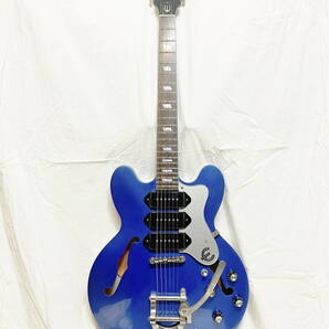 ★1円スタート売り切り！レアカラー！Epiphone Riviera Custom P93 Blue Royale Limited Edition Chicago Blue Pearl J-2308の画像2