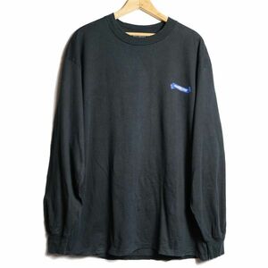 90's USA製 ジャージーズ モーターサイクル系プリント ロングスリーブ Tシャツ 黒 (XL) ブラック ロンT 90年代 アメリカ製 旧タグ 企業物