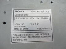 SONY MDS-PC2 MDレコーダー MDデッキ リモコン付属_画像3